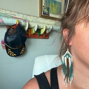 Elegant Beaded Fringe Earrings